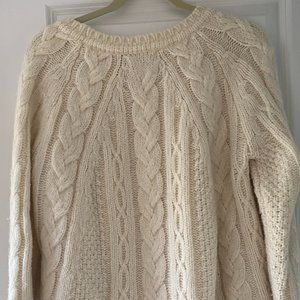 LIKE NEW CALYPSO ST BARTH  LUXE CLASSIC WINTER WHITE SWEATER